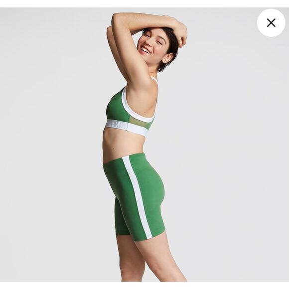 NWT Victoria’s Secret 6" SOFT ULTIMATE HIGH-WAIST BIKER SHORTS Stripe Athletic - Picture 2 of 5